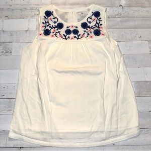 Boden Women’s Sleeveless Embroidered Blouse Top, size 8